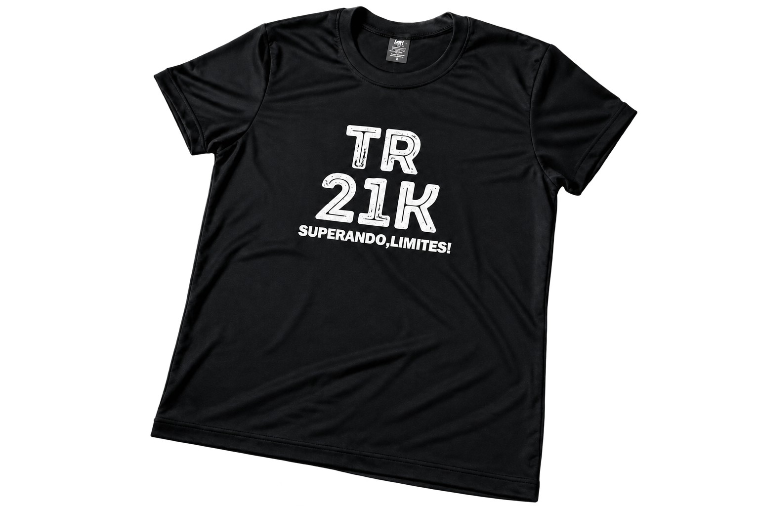 Camiseta preta do Método TR 21K com identificação prata